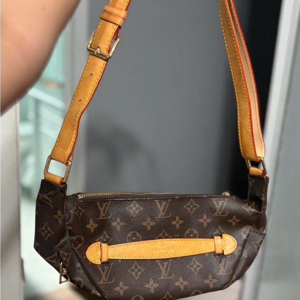Elegant Designer Brown Monogram Shoulder Bag